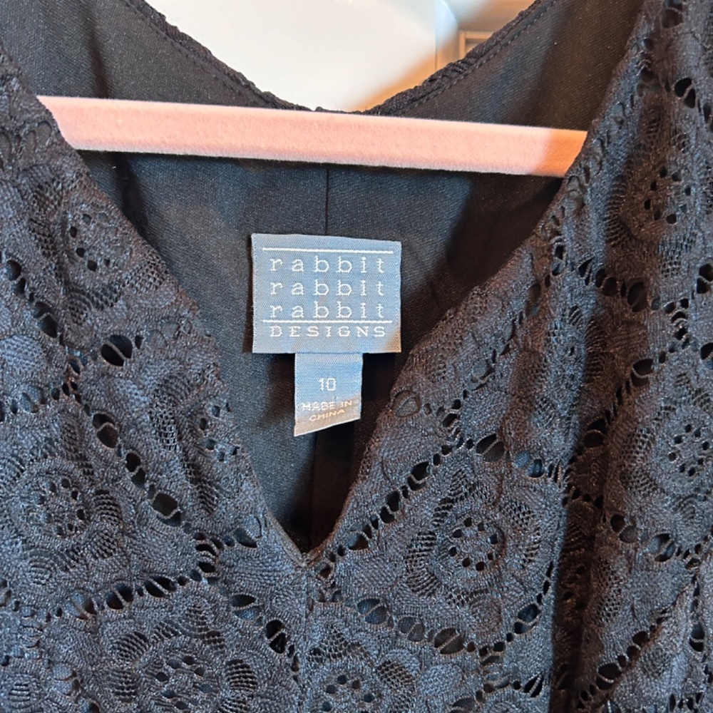 Black crochet Rabbit Rabbit Rabbit dress - Picture 4 of 7